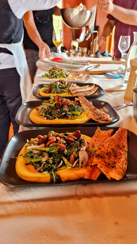 Fava, Horta, Trout & Ladolemono - Cooking with Chef Michael Costa