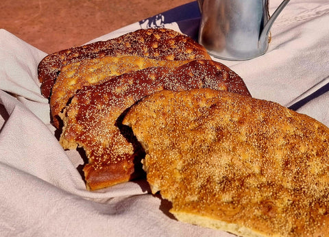 Lagana Recipe: Traditional Greek Clean Monday Bread with Tahini, Honey & Whole Grain Flour