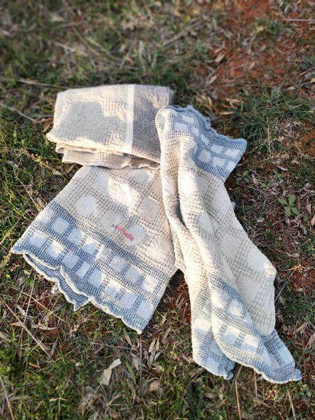 Linen Kitchen Towel in Plaid - Olive + Rose